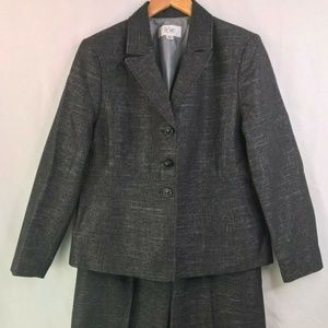 Le Suit 2 Piece Set Gray Pants Suit Size 14